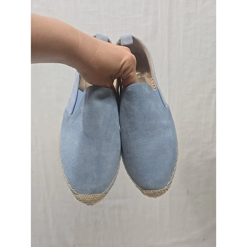 Passeggiando Ravello Women EU 41‎ US 10 Blue Suede Espadrilles Flats Shoes Spain